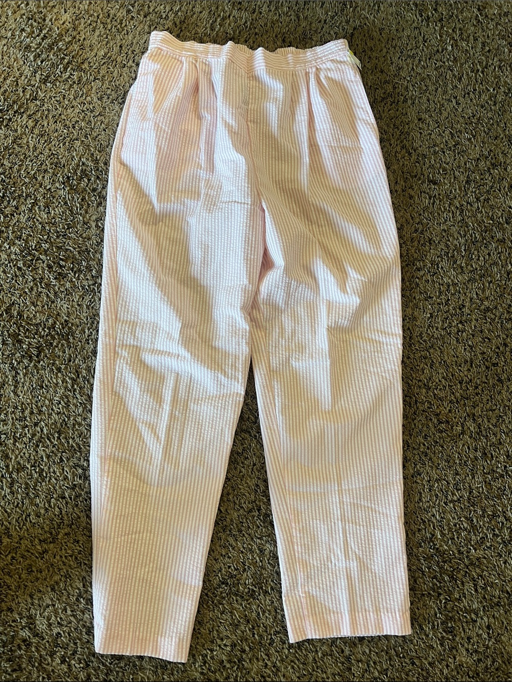 Vintage BonWorth pants. Light pink vertical striped.